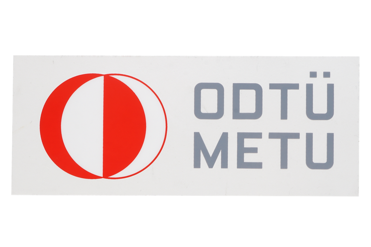 ODTÜ - METU Logolu Yatay Araba Stickerı